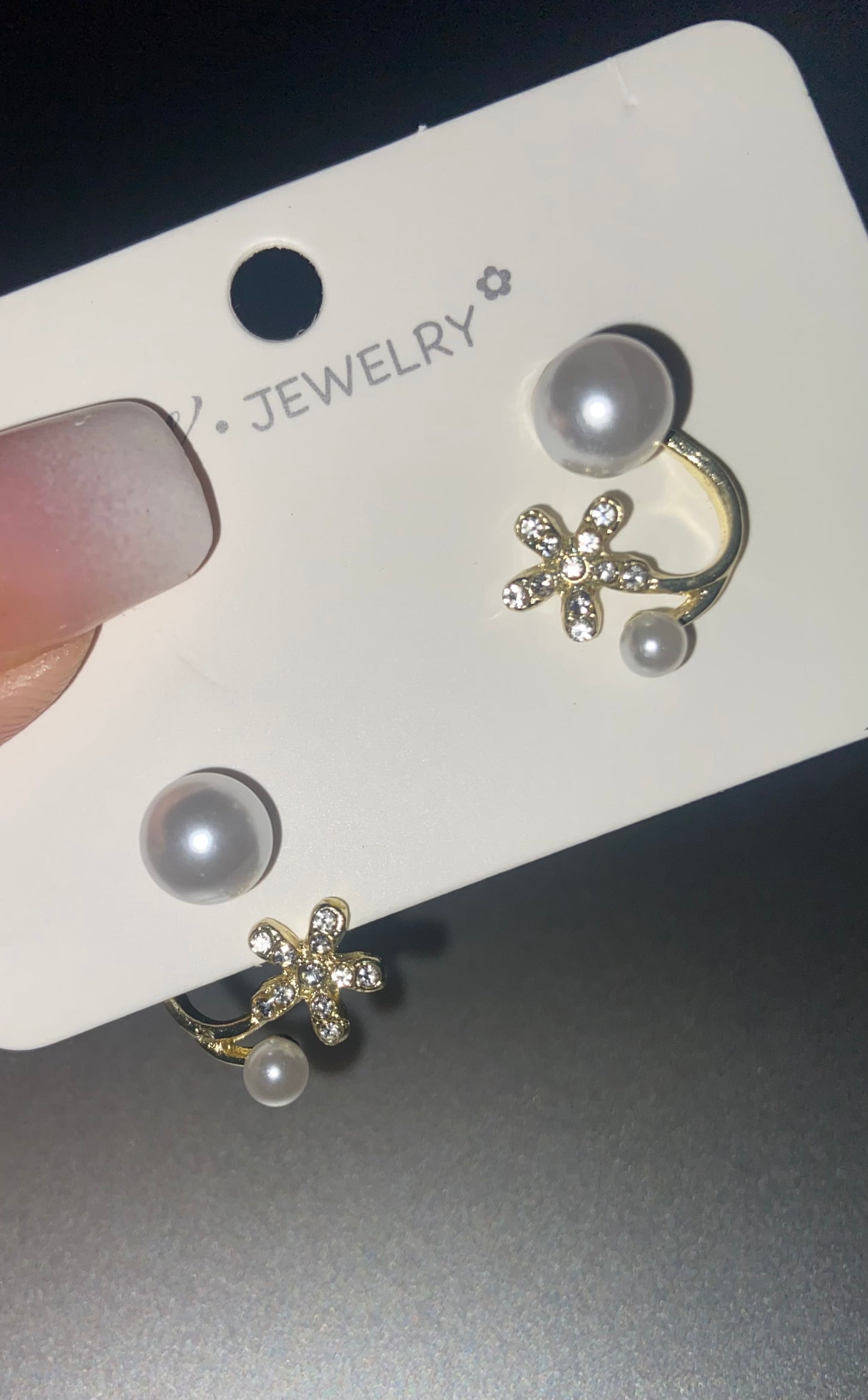 Sparkle Your Way Flower Shaped Pearl Earrings (Under ₹199 Deal)