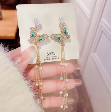 Butterfly Tassel Earrings