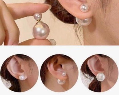 Celebrity Style Reversible Pearl Earrings