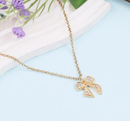 Golden Bow Pendant