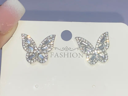 Korean Butterfly earrings in silver colour (Under ₹199 Deal)