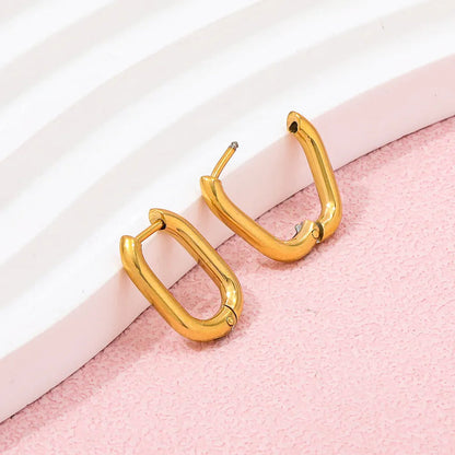 Anti Tarnish Gold Plated Oval Mini Hoops