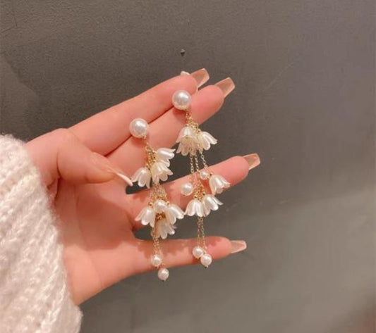 Flower Tassel Earrings