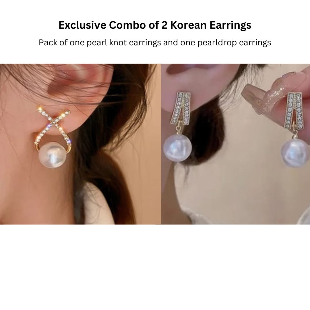 Combo of Two Bestselling Korean Earrings