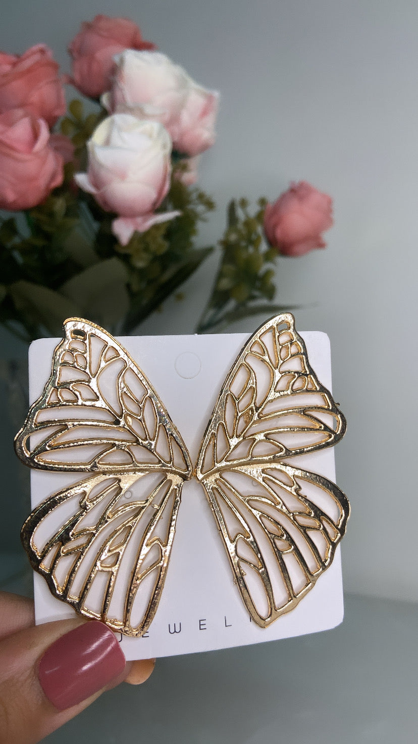 Butterfly Wings Golden Earrings: Premium Collection