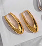 Gold Plated Oval Clip On Hoops