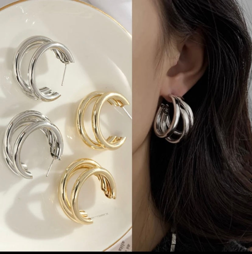 Combo of Triple Layered Hoops