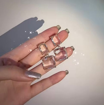 Luxe Transparent Crystal Earrings