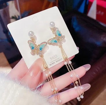 Butterfly Tassel Earrings