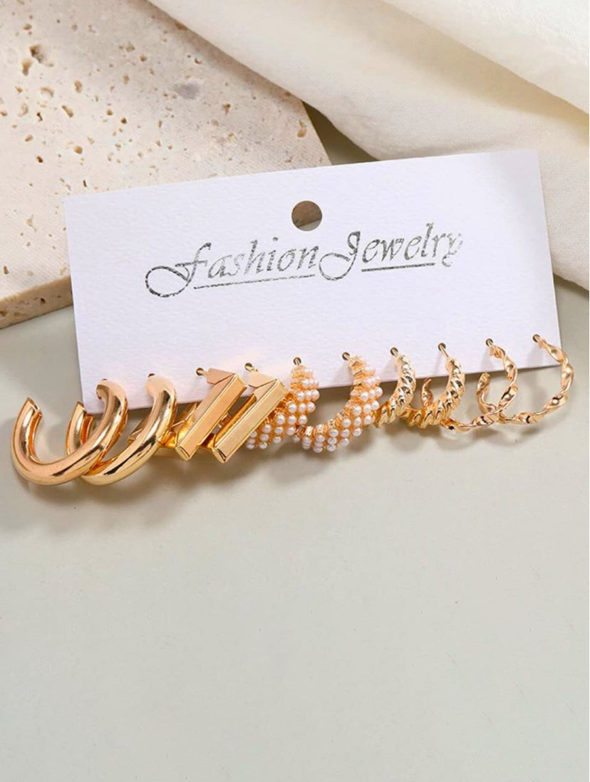 Bestselling Combo of Five Gold Plated Earrings