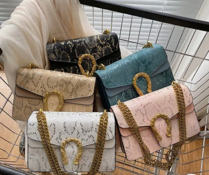 Golden Sling Bag With Designer Buckle