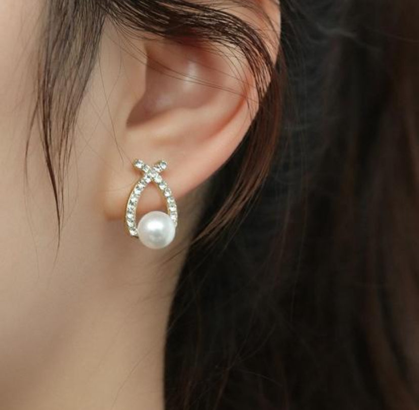 Combo of 2 Korean Pearl Earrings