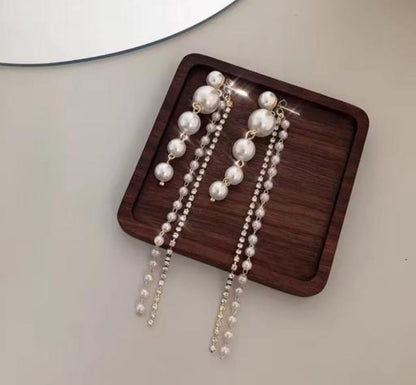 Pearl Tassel Earrings