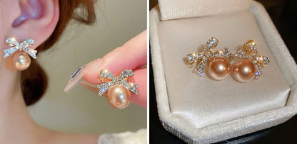 Bestselling Elegant Pearl and Bow Earrings