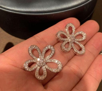 Shimmery Flower Studs