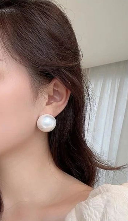 Oversized Celebrity Style Pearl Earrings