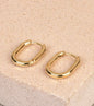 Anti Tarnish Gold Plated Oval Mini Hoops