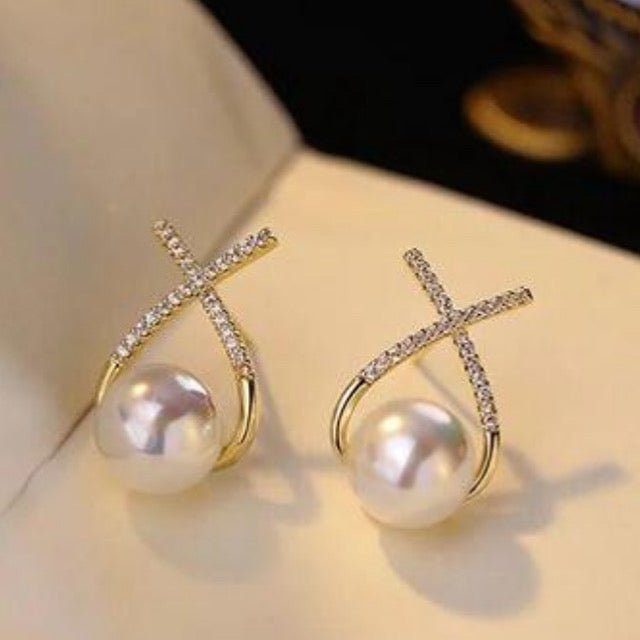 Combo of 2 Korean Pearl Earrings