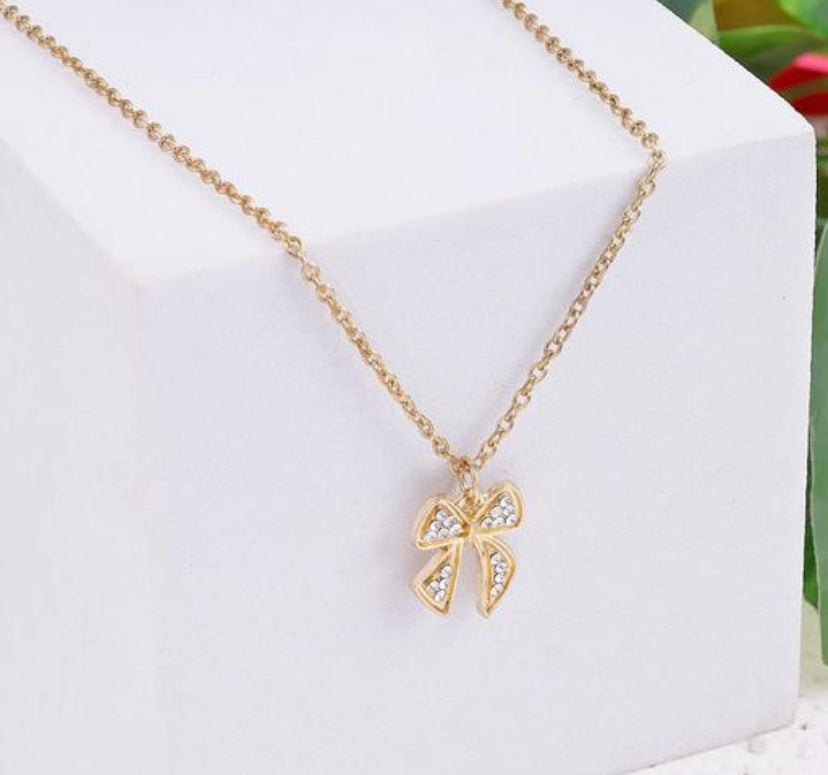 Golden Bow Pendant