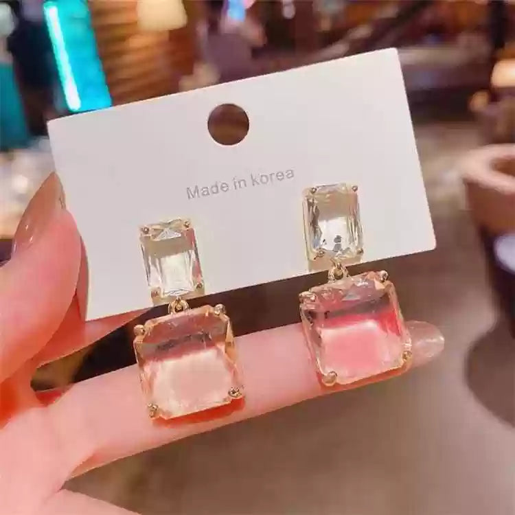 Luxe Transparent Crystal Earrings