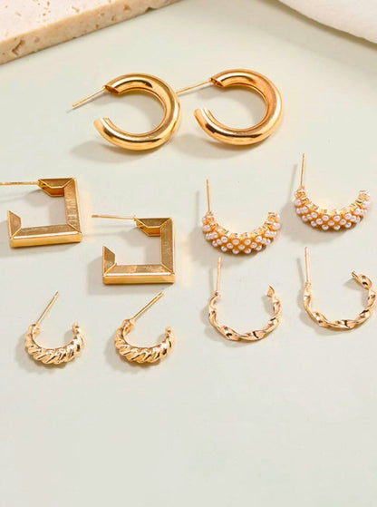 Bestselling Combo of Five Gold Plated Earrings