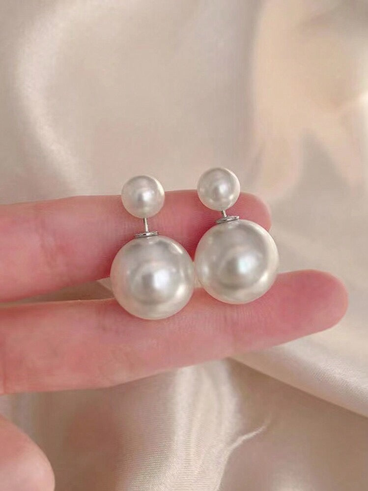 Celebrity Style Reversible Pearl Earrings