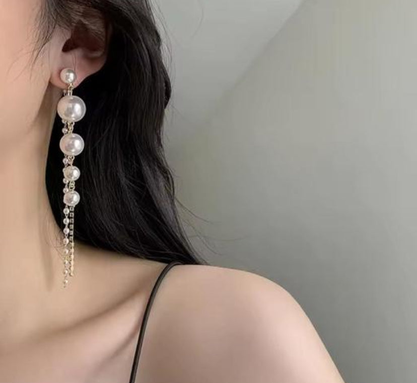 Pearl Tassel Earrings