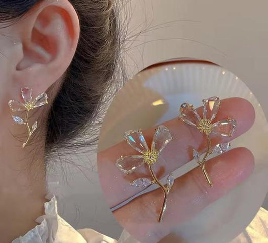 Luxe Crystal Flower Earrings