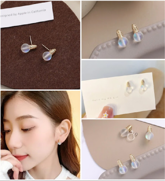 Mini Light Bulb Korean Earrings