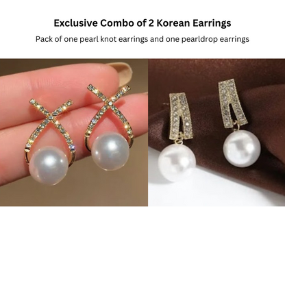 Combo of Two Bestselling Korean Earrings