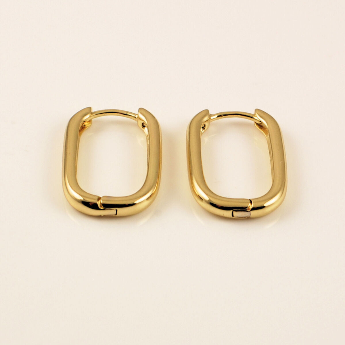 Anti Tarnish Gold Plated Oval Mini Hoops