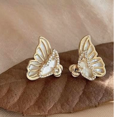 Sparkle Your Way Korean Butterfly Earrings For Girls and Women: Two wear type